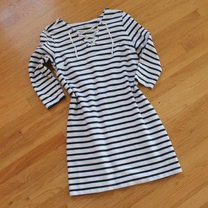 OLD NAVY - Navy Blue/White Striped Dress - Size L